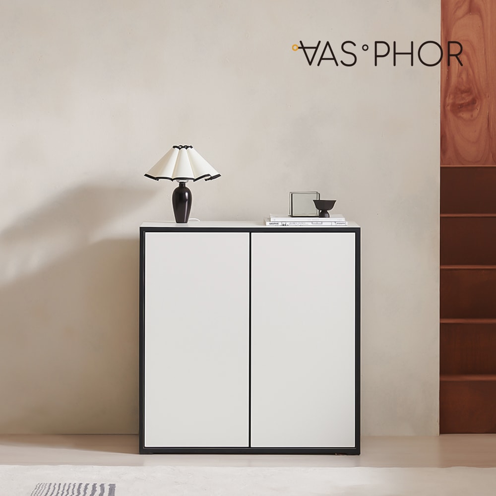 VASPHOR MUTTE キャビネット 80cm［3色］ ホワイト ブラック 加工木材