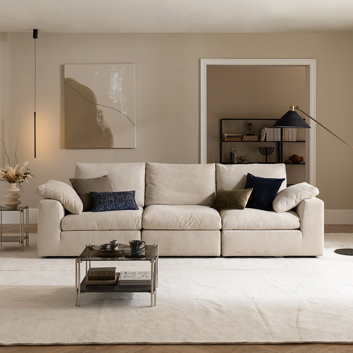 소파 - 리바트 누베 패브릭 4인 일반형(2색)