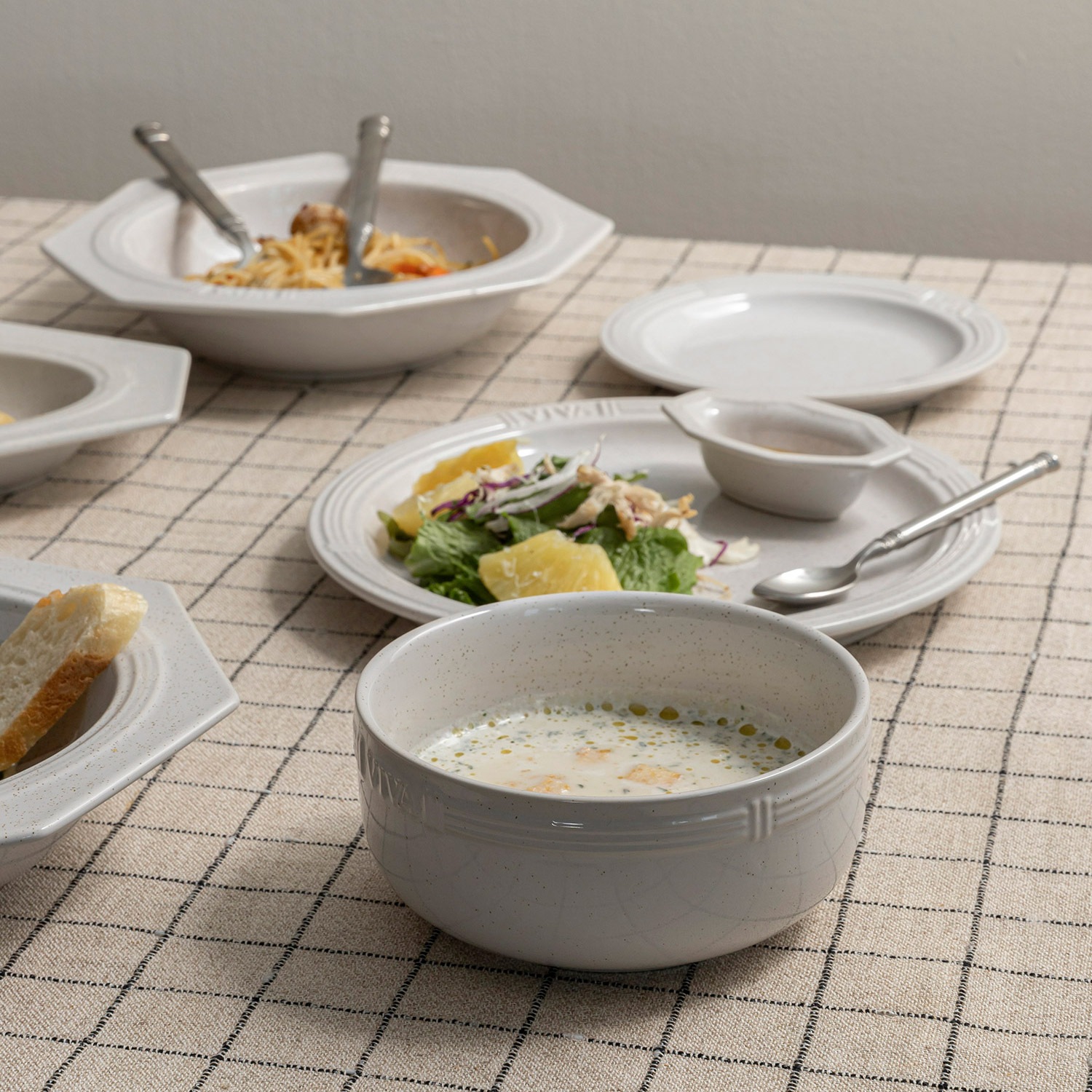 SSUEIM VIVA ディナー食器 2人用 10点セット［4色］ グレー 陶磁器