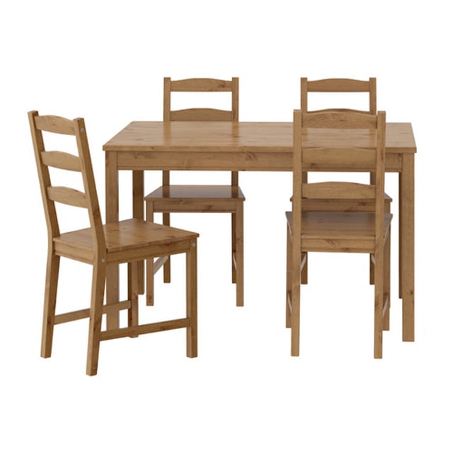 IKEA テーブル(リーサボー)&チェア(ヨックモック) 1台4脚セット LISABO