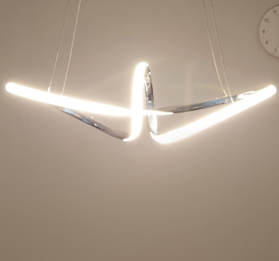 인테리어 펜던트 웨이브 리본 뫼비우스 루프 골드 실버 식탁 다이닝 조명 등