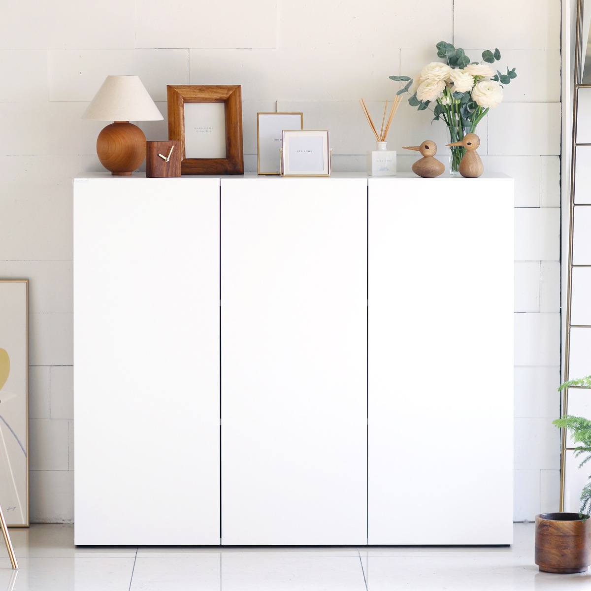 알렉스 1200 더 높은 수납장 올화이트 ALEX