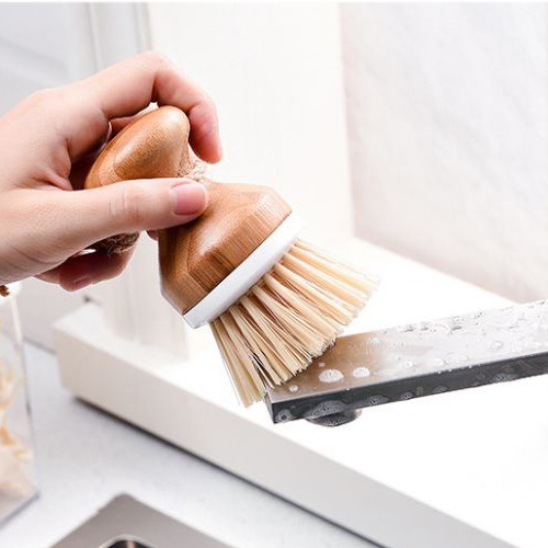 키친 우드 브러쉬 무쇠팬세척솔 - 팟브러쉬