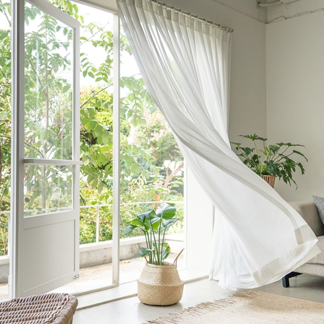 ニトリ オーダーレース Nマリアス アイボリー 2倍ヒダ | カーテン