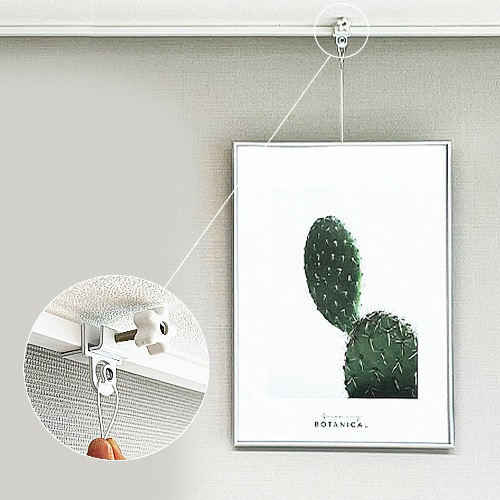 안뚜리 못없이 액자걸기 와이어 액자걸이