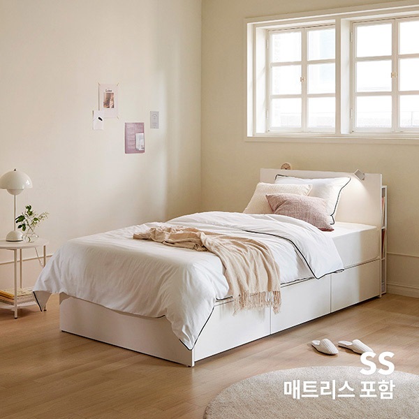 반트 수납침대(조명형, 매트리스포함)