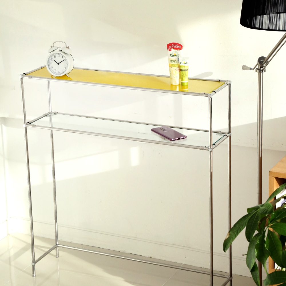 인테리어 2단 모듈가구 모듈선반 유리선반 거실협탁 수납장 콘솔형 6colors