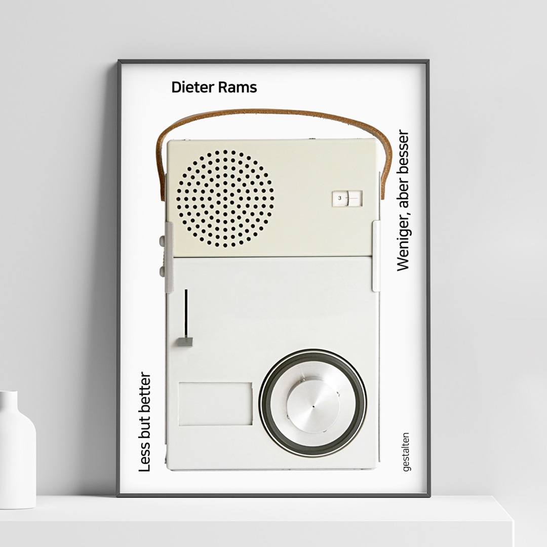 2+1 미드센츄리 모던 바우하우스 대형 인테리어 포스터 액자 Dieter Rams
