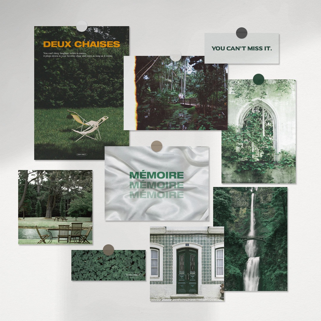 던오브젝트 엽서 포스터 그린 데코팩 ver.02