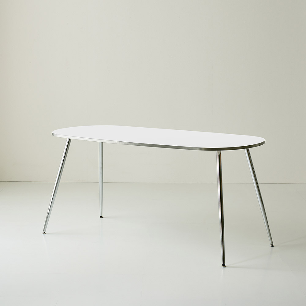 클레르 미드센츄리 6인 타원형 식탁 테이블 1600