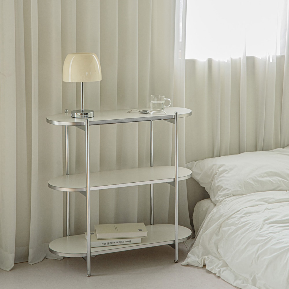 5만원도 안하는! 3단 라운드 사이드테이블 협탁