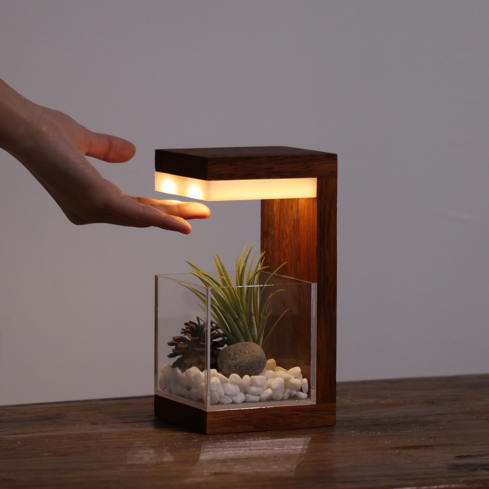 원목 플랜테리어 LED 식물 화분 무드등