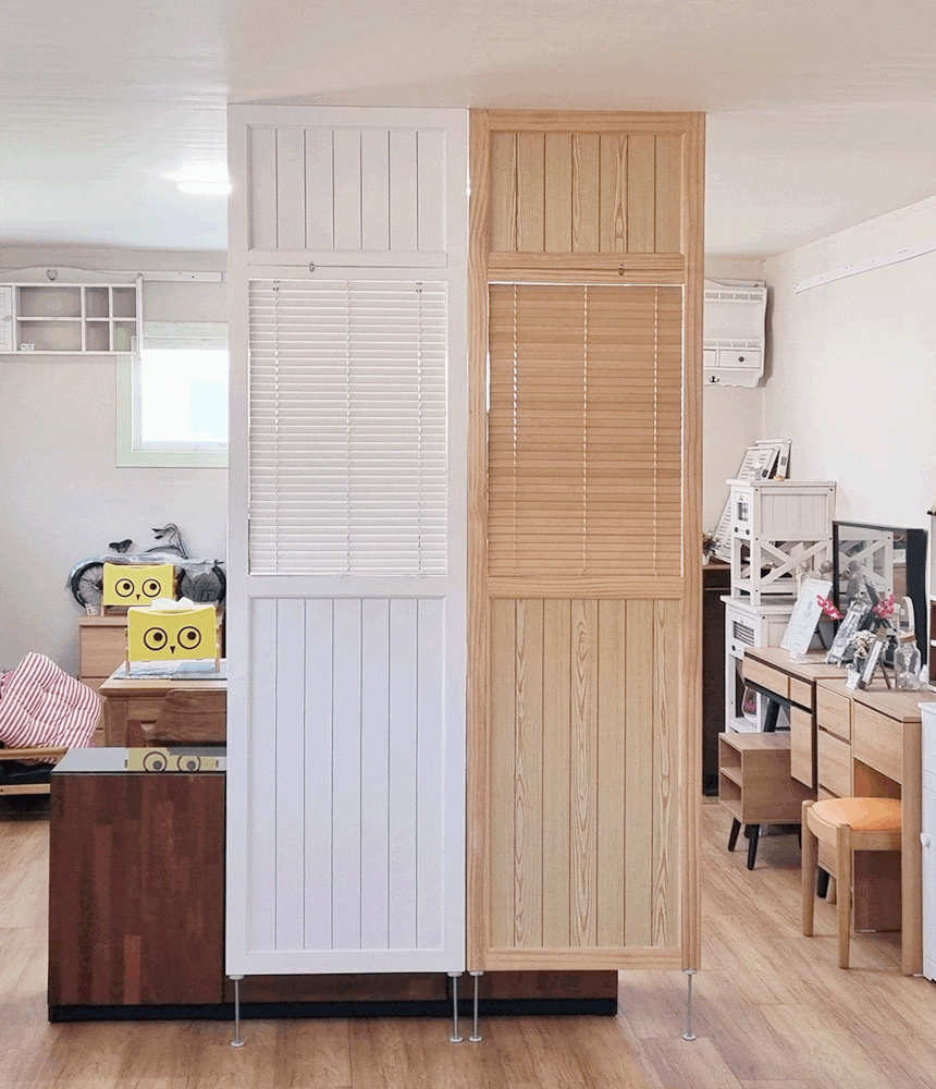 인테리어파티션 > 패널 블라인드 원목 가벽 커텐 파티션 2color 한 폭 60cm 간편설치 우드 가림막 | 오늘의집 쇼핑