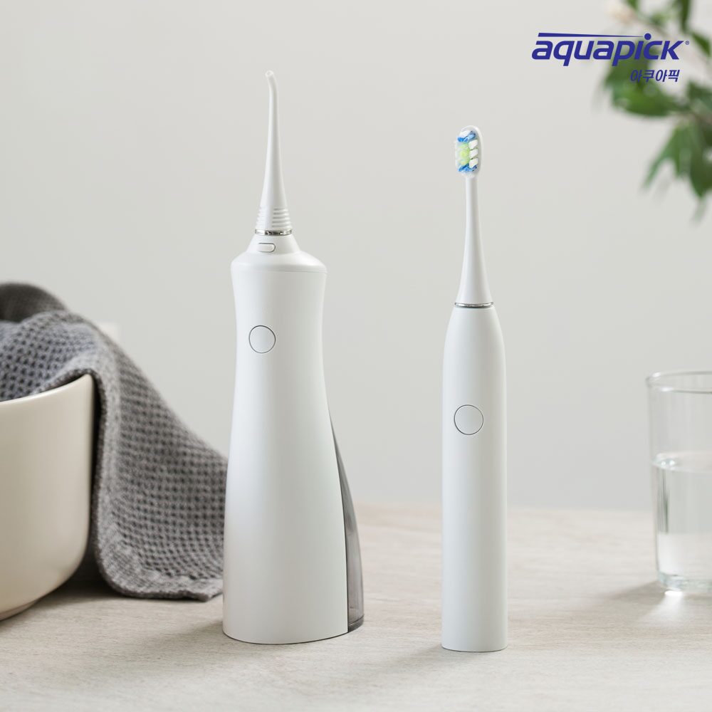 아쿠아픽 코드리스 구강세정기 AQ-230 + 음파전동칫솔 AQ-120