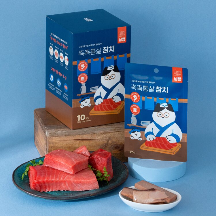 냥쌤 고양이 특식 간식 촉촉통살 참치 20g*1개입/10개입