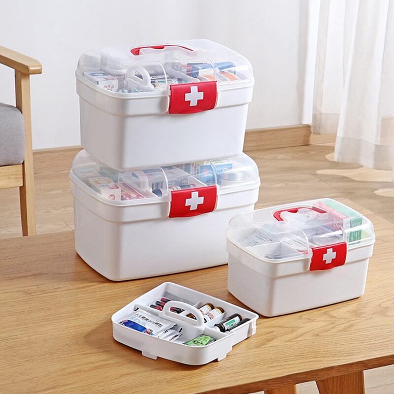 베이직 가정용 구급상자 화이트 구급함 약보관함 (4size)
