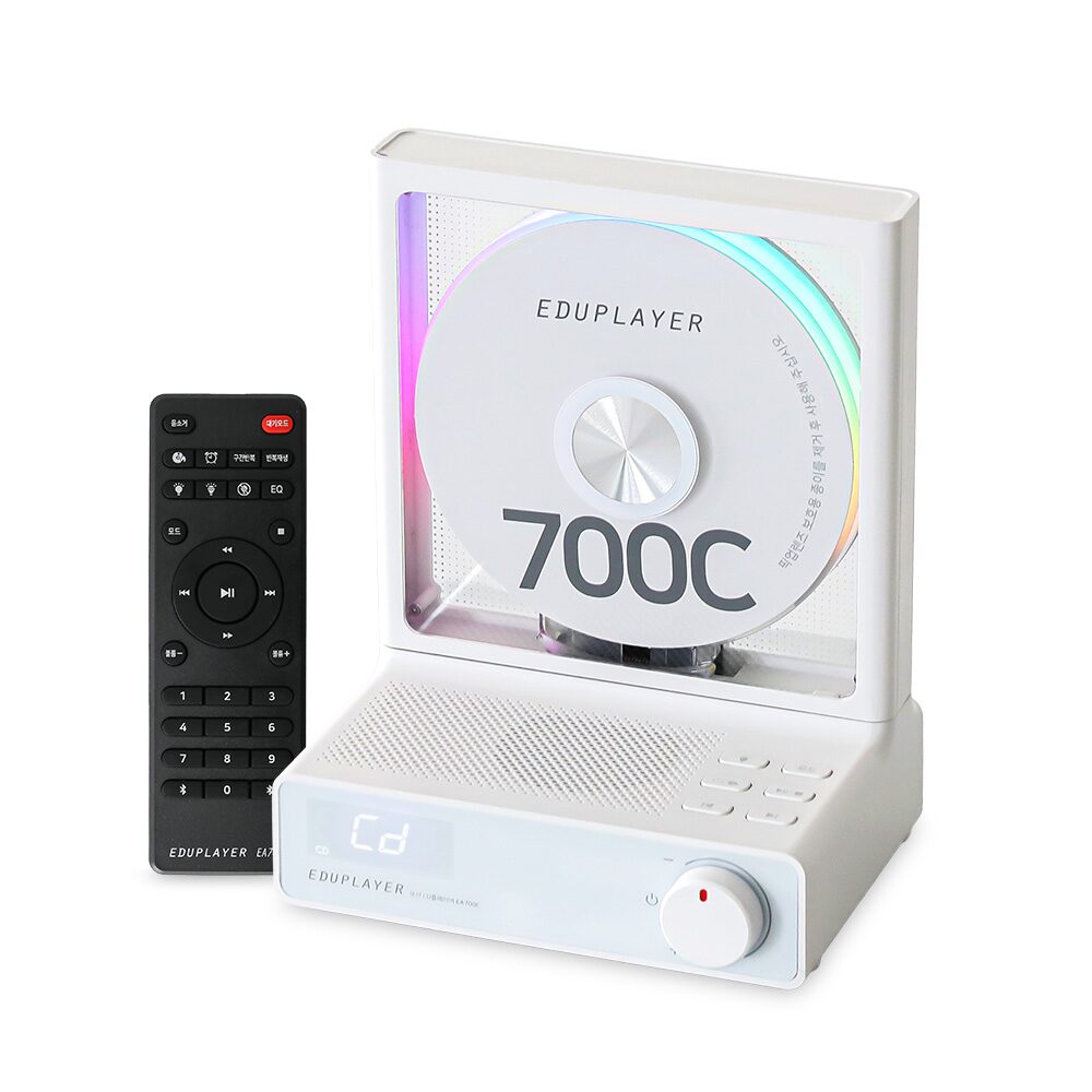 투명 무선 CD플레이어 무드등 EA700C 블루투스인아웃