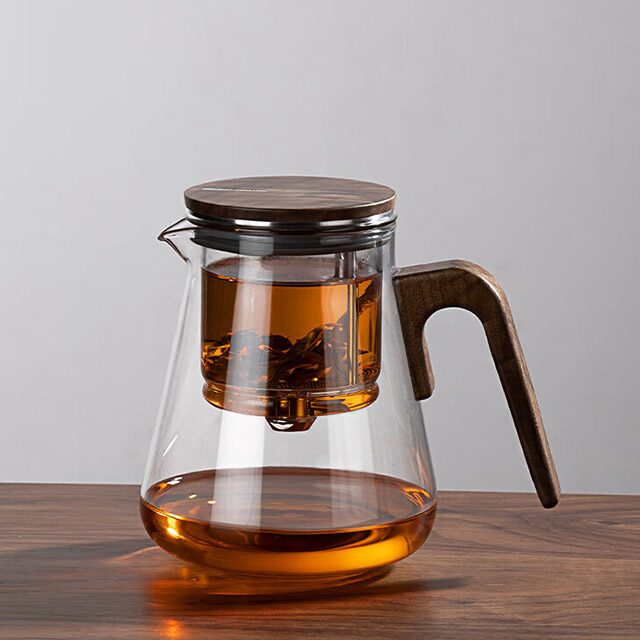 명품 사마도요 우드핸들 티포트 티팟 800mL (BP12_유리필터) 유리서버