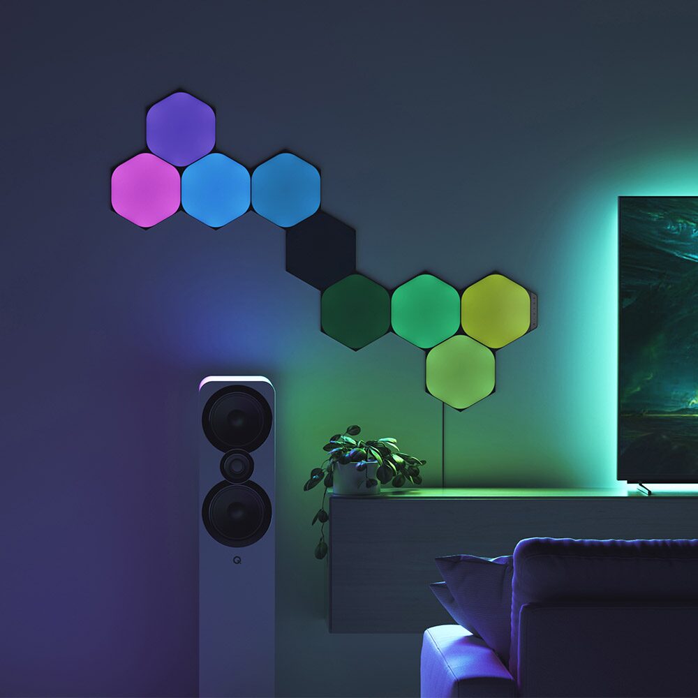 Shapes Hexagons Black 9Pack