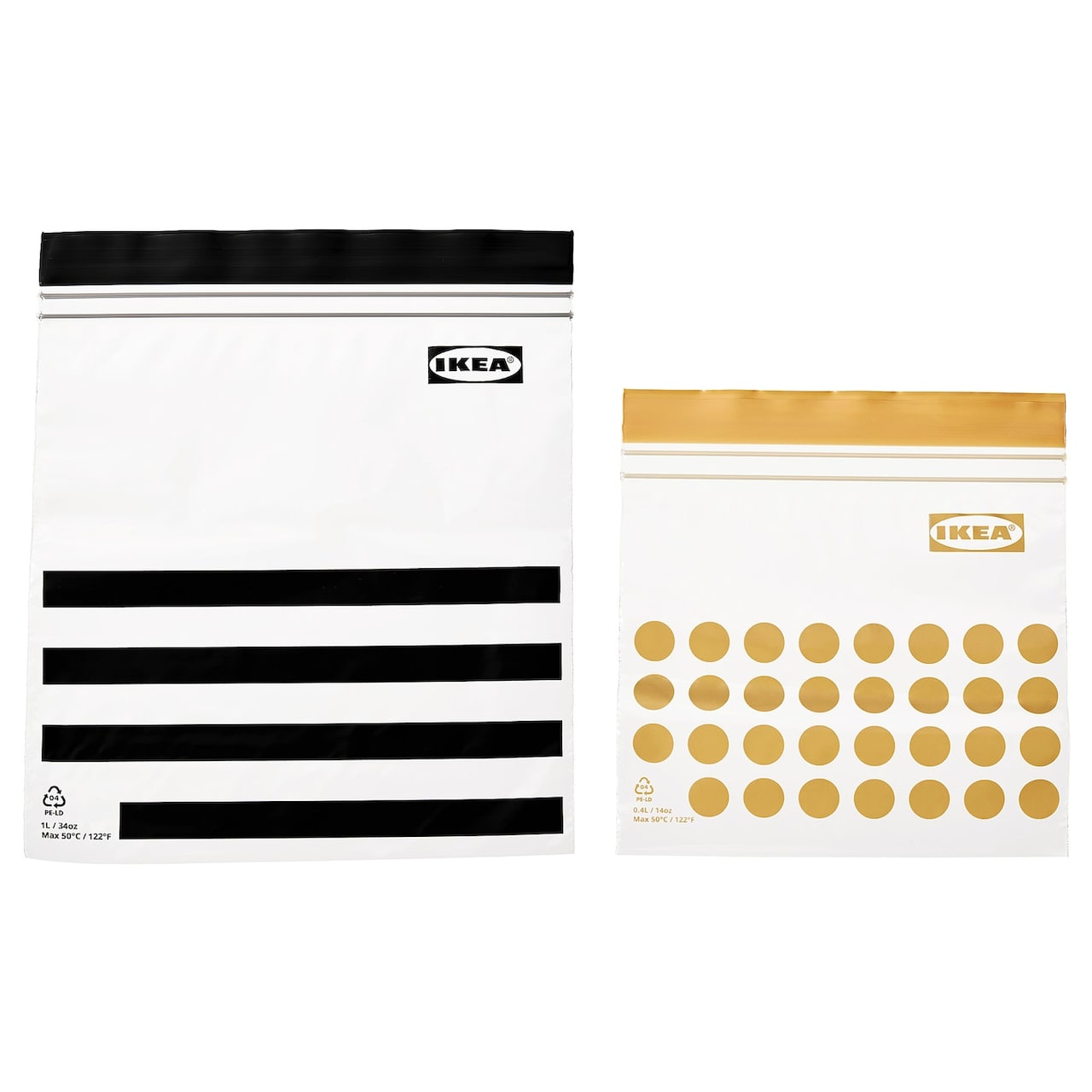 지퍼백 이스타드 (소형) 블랙+옐로(도트) 60p