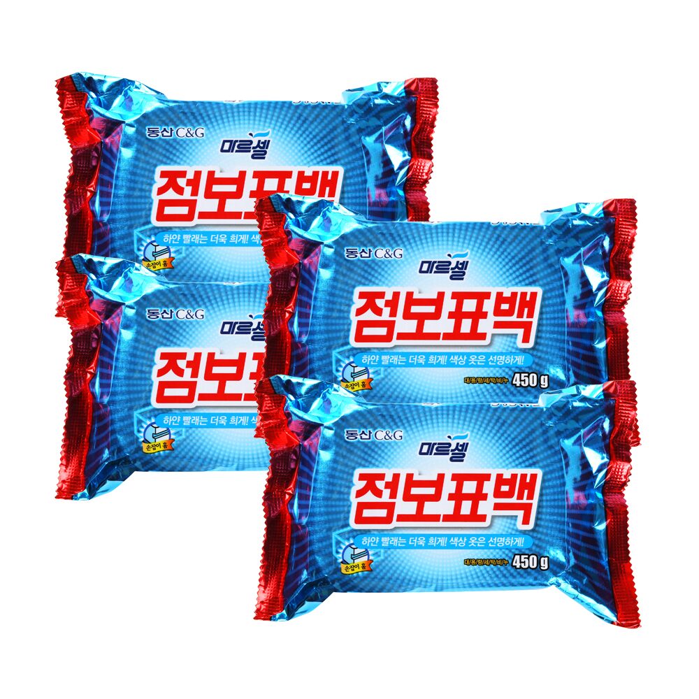 마르셀 점보표백 세탁비누 450g 1입 x4개
