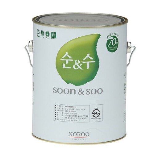 친환경 수성/벽지/벽면/실내/상가/베란다/내부용/아이방 셀프 페인트 4L 흰색