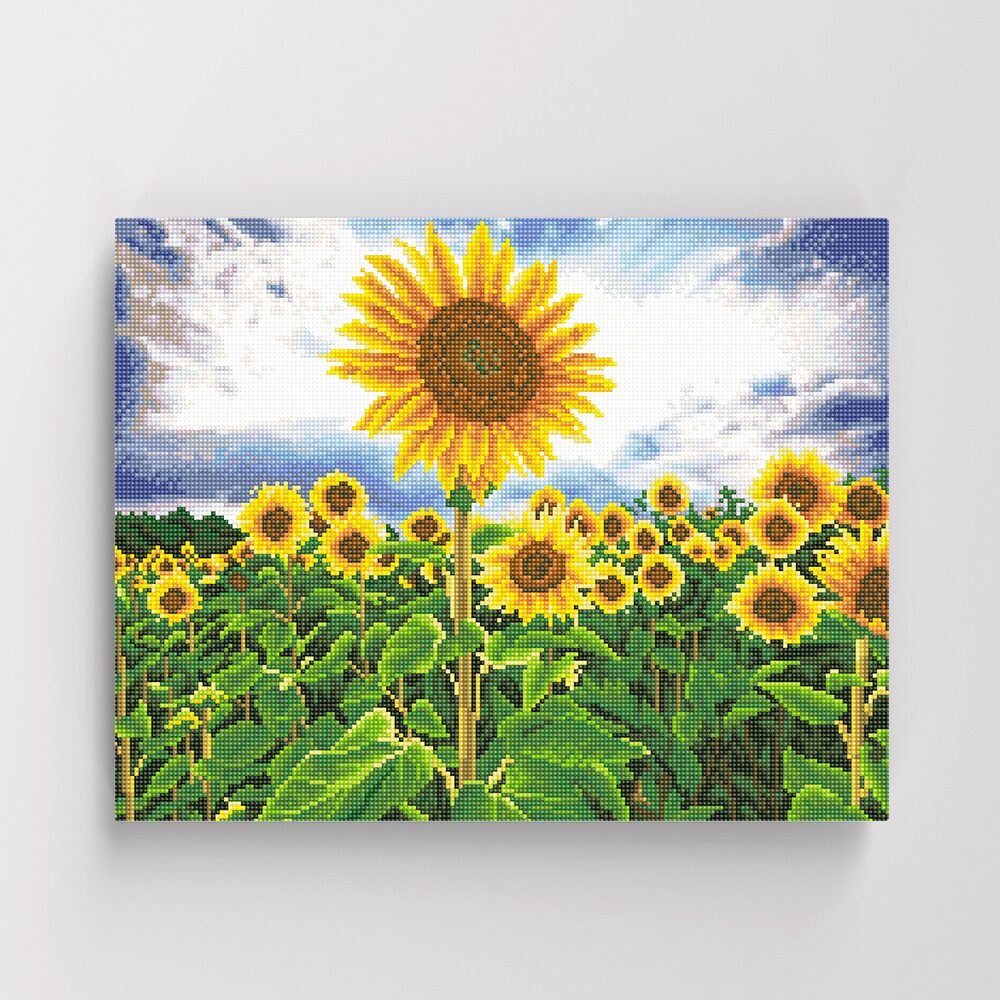 DIY캔버스형 보석십자수 40x50cm 광활한 해바라기