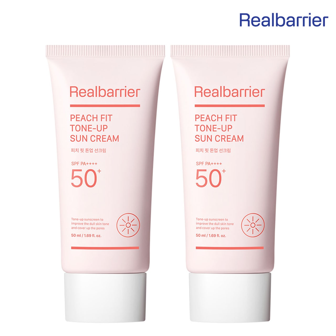 리얼베리어 피치 핏 톤업 선크림 SPF 50+ PA++++ 50ml 2개