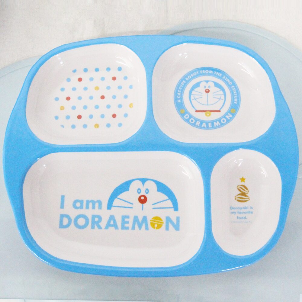 도라에몽 멜라민 4구 간식 트레이 아기 유아 식판