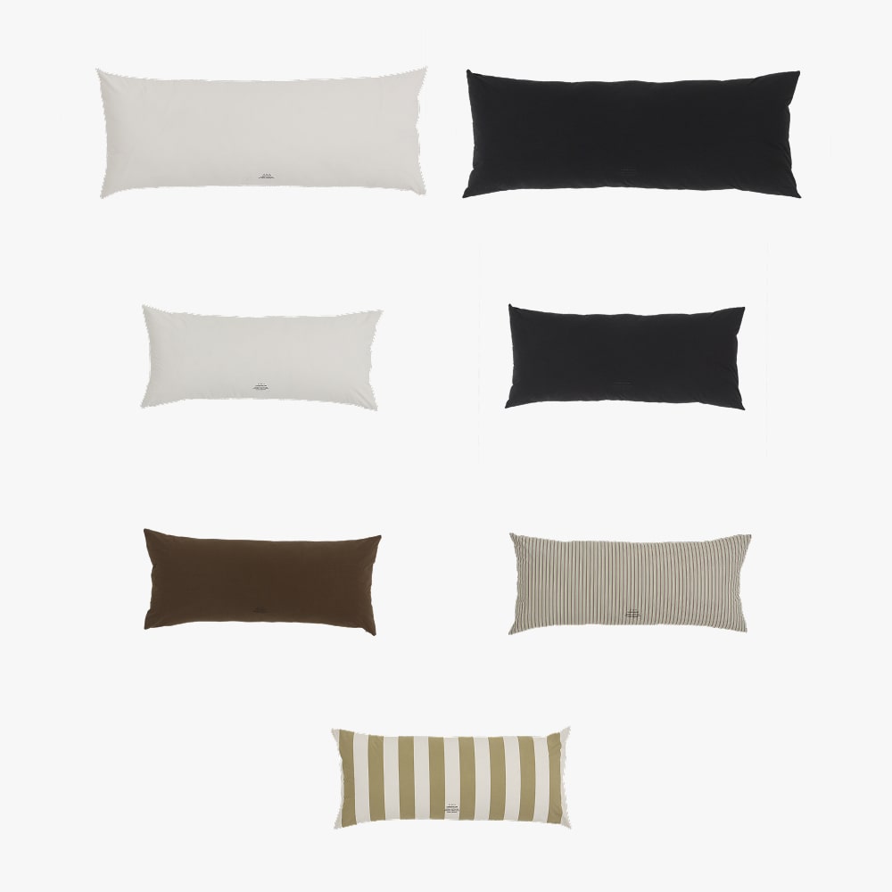 LONG & LUMBAR PILLOW COVER (2 SIZES, 5 COLORS) 커버