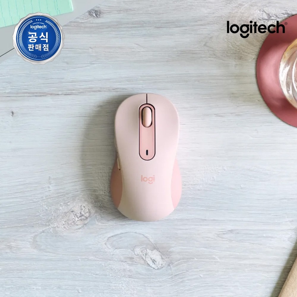 로지텍코리아 공식 시그니처 M650 무소음 무선 마우스 M 핑크