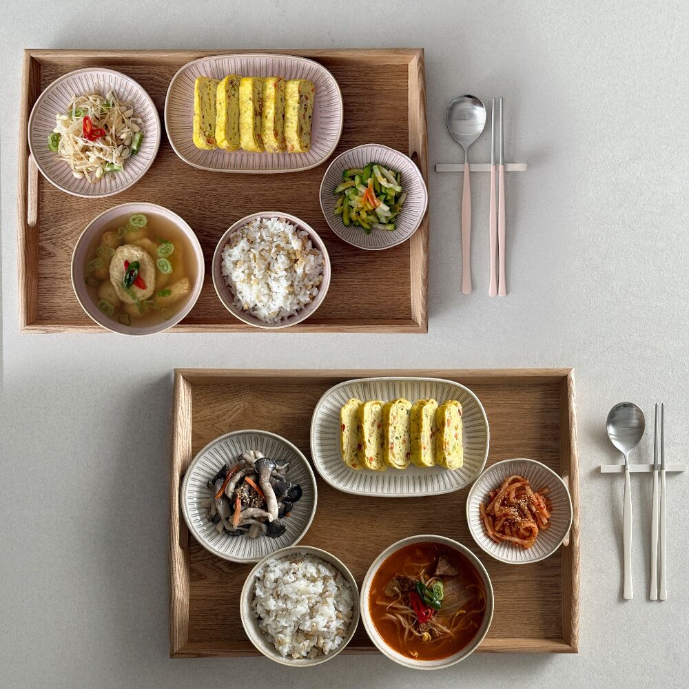 [1+1] 우드 내추럴 식사 트레이