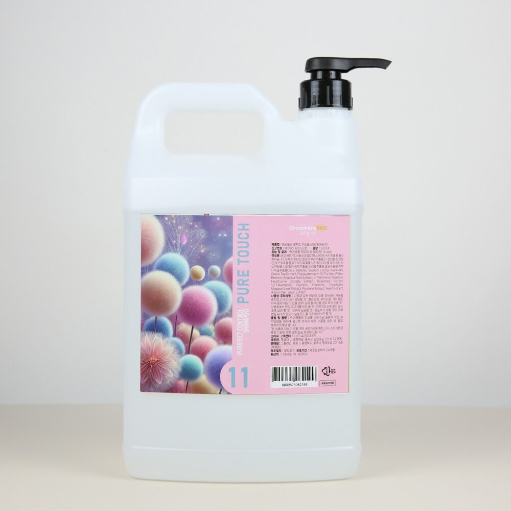 그룸라인프로 ZEN12 펄펙트 컨트롤 샴푸 퓨어터치 3.78L 고양이샴푸
