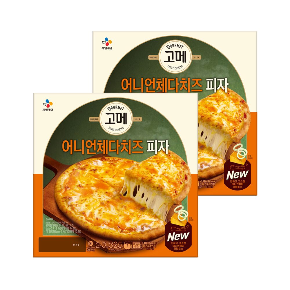 고메 어니언 체다치즈 피자 325g*2개