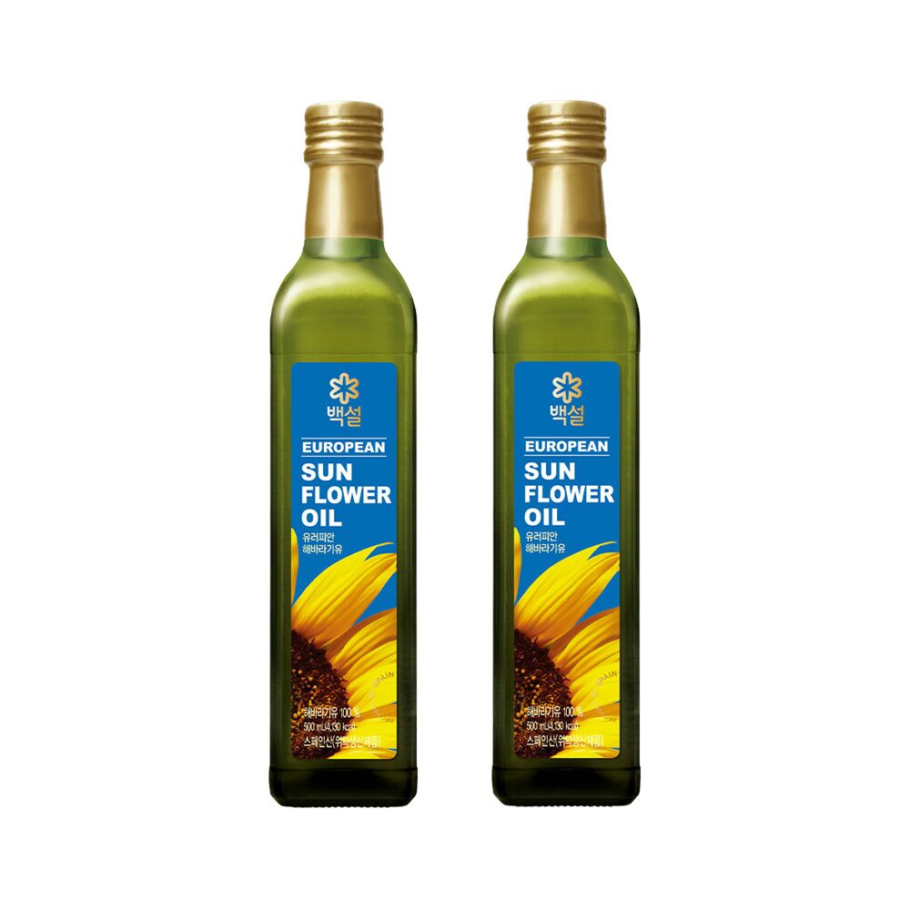 백설 유러피안 해바라기유 500ml*2개