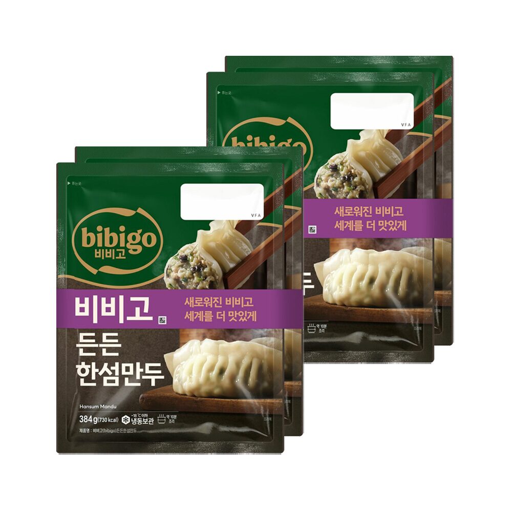 비비고 든든한섬만두 384g 2개*2개(총 4개)