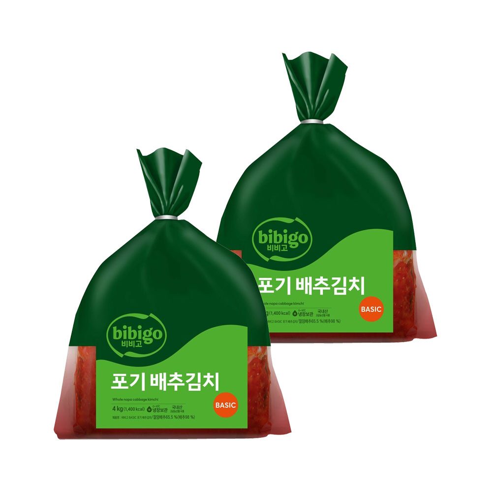 비비고 포기 배추김치 4kg x2개