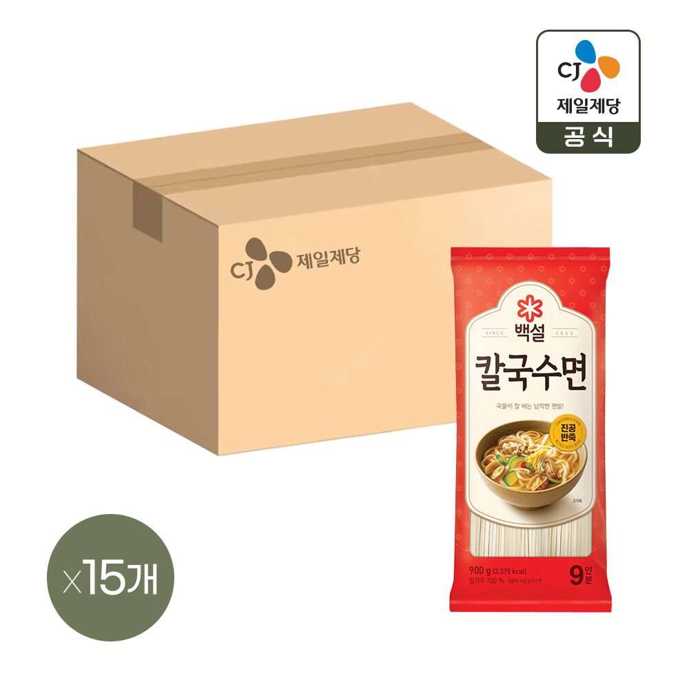 백설 칼국수면 900g x15개