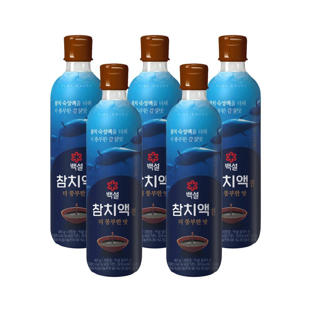 백설 참치액 진더풍부한맛 900g x5개