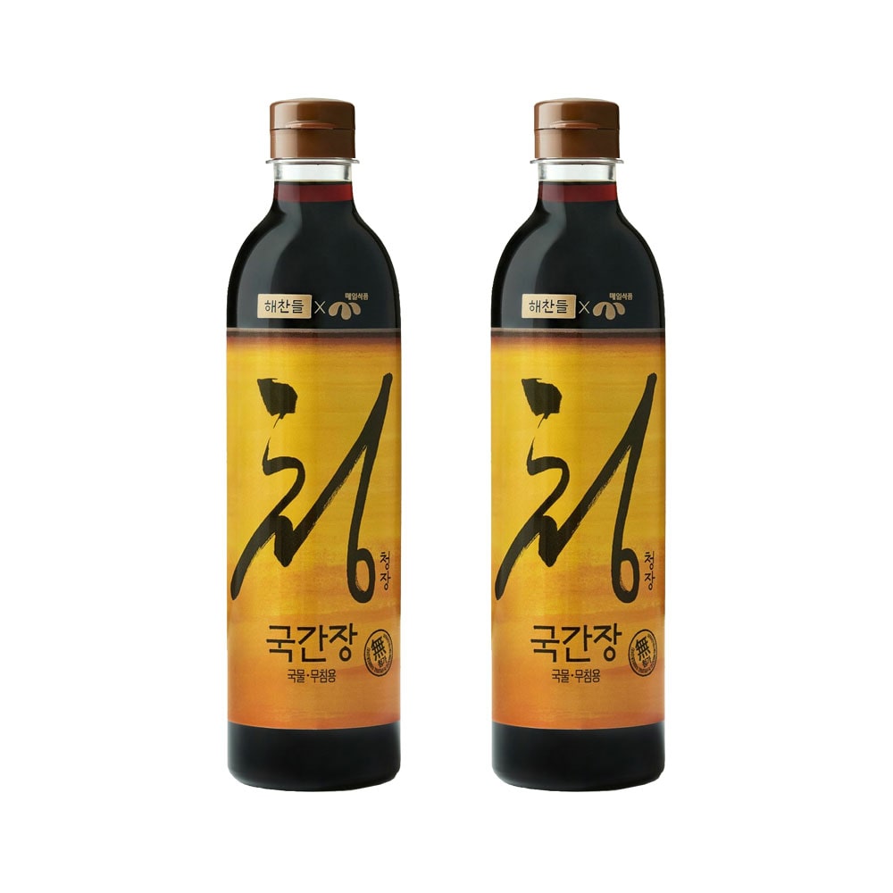 해찬들 청장 국물 무침용 국간장 780ml x2개