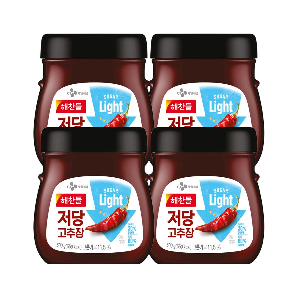해찬들 저당 고추장 500g x4개