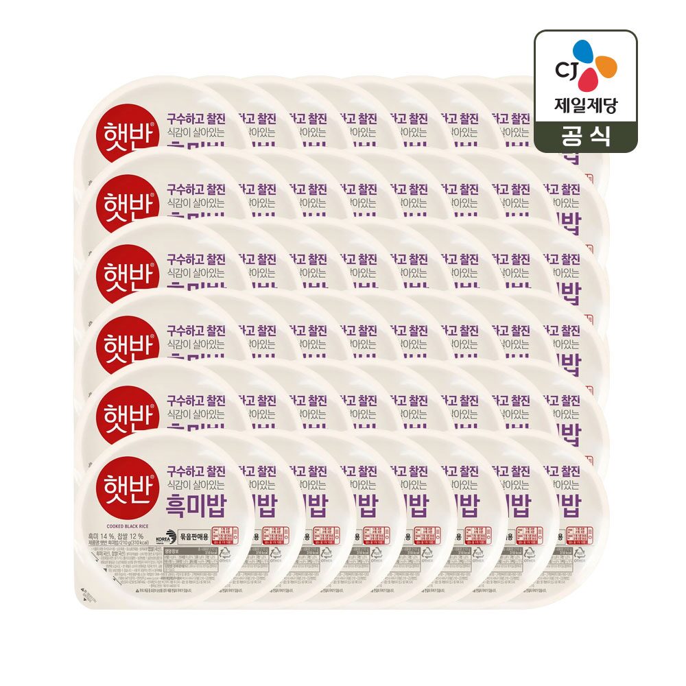 햇반 흑미밥 210g x48개