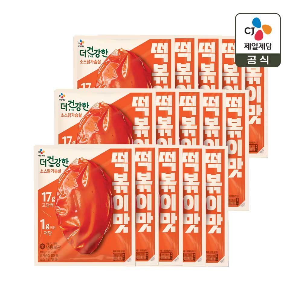 (냉동) 더건강한 소스 닭가슴살 떡볶이맛 100g x15개