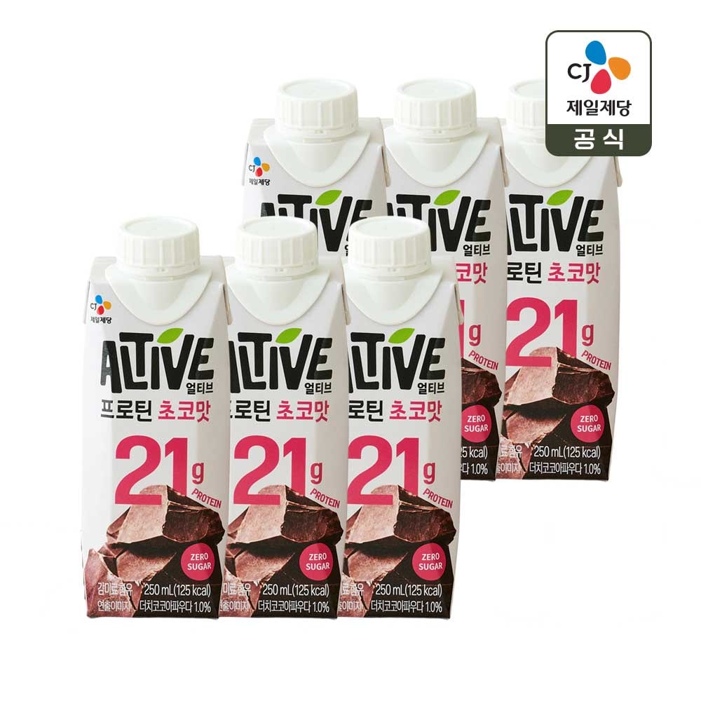 얼티브 제로슈가 프로틴 식물성 고단백 초코맛 250ml x6개