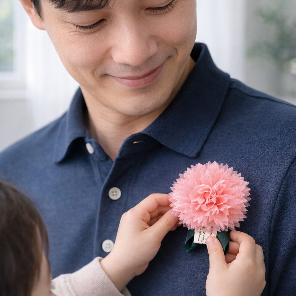 카네이션 브로치 코사지 선물
