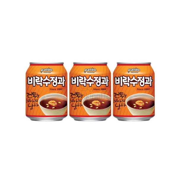 팔도 비락 수정과 뚱캔 전통 음료 캔 238ml*24개