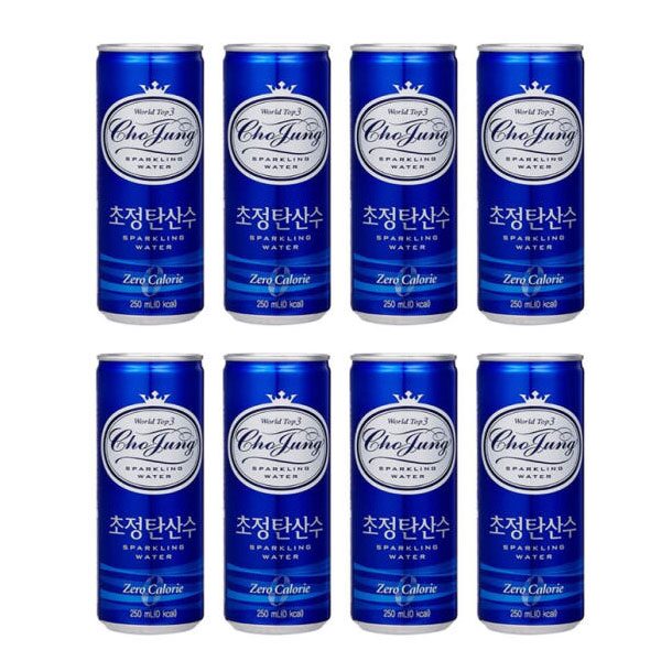 초정 탄산수 플레인 미니 캔 음료 250ml 30개