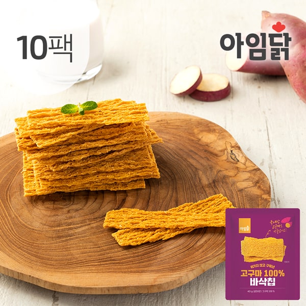 100% 고구마 바삭칩 40g 10팩