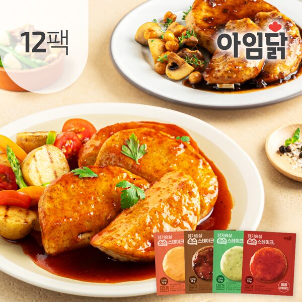 닭가슴살 소스 스테이크 100g 4종 12팩