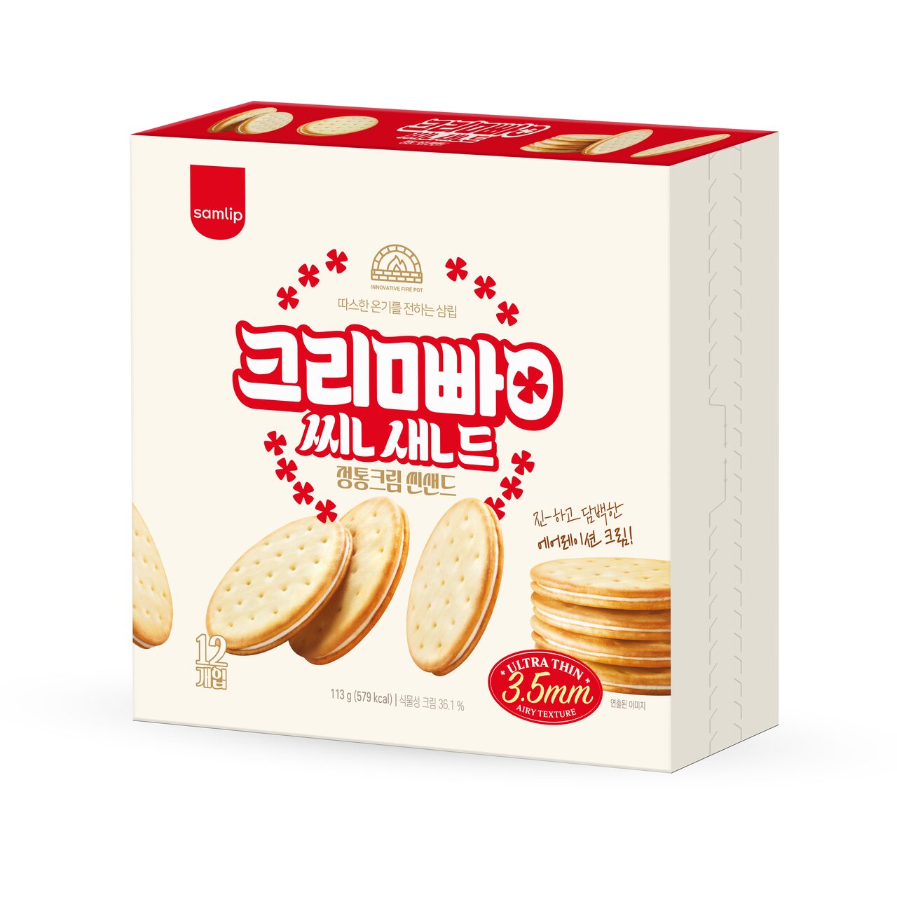 삼립 정통 크림빵 씬샌드 36개입 (12개입*3박스)